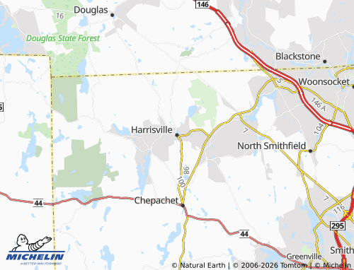 Mappa MICHELIN Harrisville - ViaMichelin