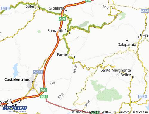 MICHELIN Partanna map - ViaMichelin