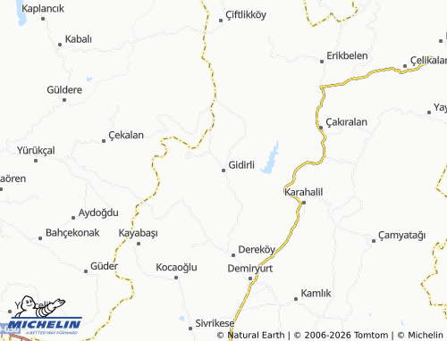 MICHELIN Gidirli map - ViaMichelin