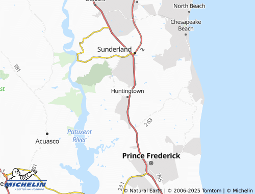 MICHELIN Huntingtown map - ViaMichelin