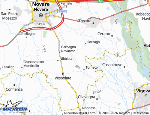 Mapa MICHELIN Terdobbiate - ViaMichelin