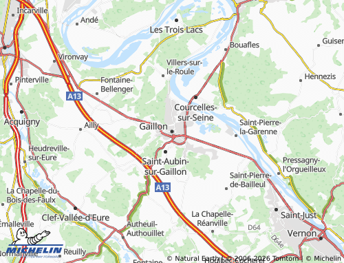Mappa MICHELIN Gaillon - ViaMichelin