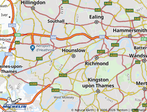 Carte MICHELIN Hounslow - ViaMichelin