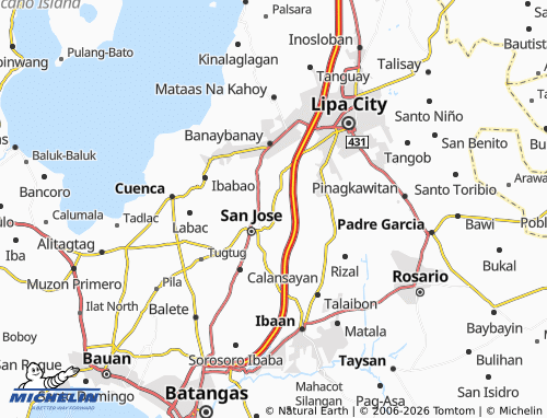 MICHELIN Aya map - ViaMichelin