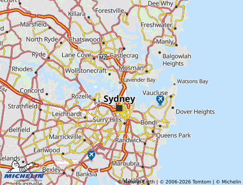 Mapa MICHELIN Dawes Point - ViaMichelin