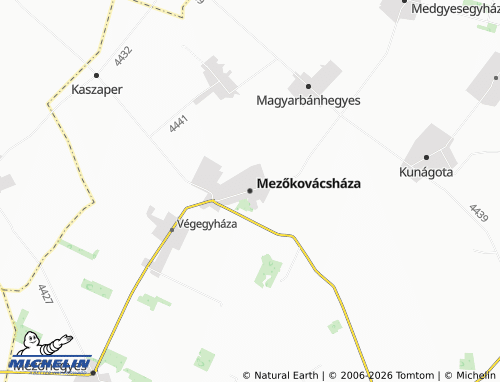 MICHELIN Mezőkovácsháza map - ViaMichelin