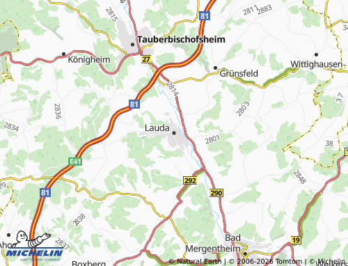 Mapa MICHELIN Lauda-Königshofen - ViaMichelin