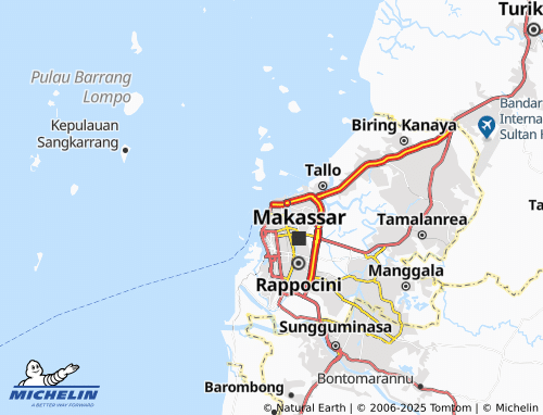 MICHELIN Ujung Tanah map - ViaMichelin