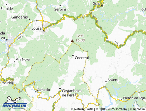 MICHELIN Coentral map - ViaMichelin