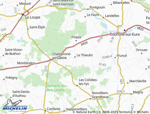 MICHELIN Le Thieulin map - ViaMichelin