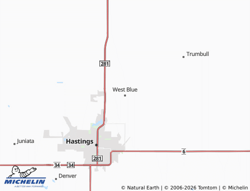 Mappa MICHELIN West Blue - ViaMichelin