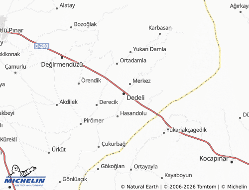 MICHELIN Çaybaşı map - ViaMichelin