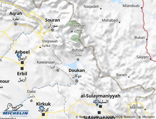 Mapa MICHELIN Bshdar - ViaMichelin