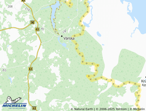 MICHELIN Verhulitsa map - ViaMichelin