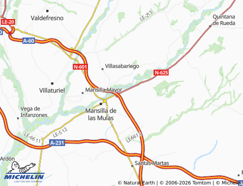 MICHELIN Mansilla del Esla map - ViaMichelin
