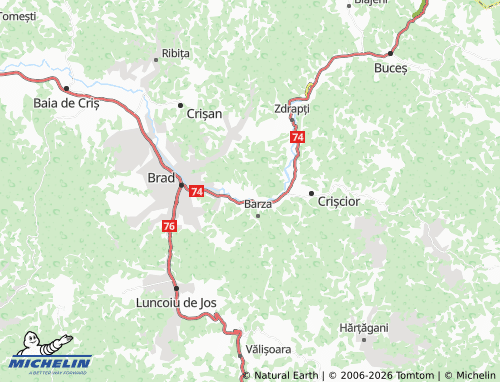 Mapa MICHELIN Țărățel - ViaMichelin