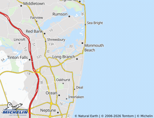 Mappa MICHELIN Long Branch - ViaMichelin
