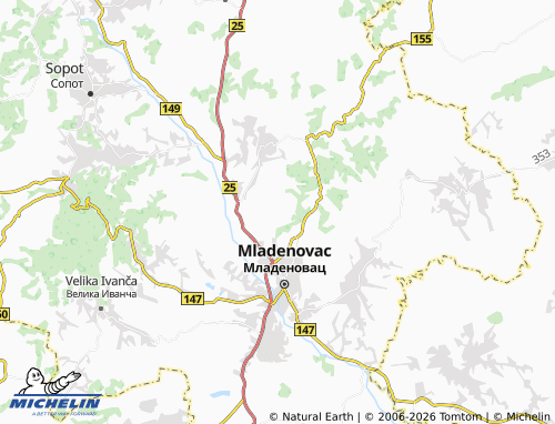 Mapa MICHELIN Rajkovac - ViaMichelin