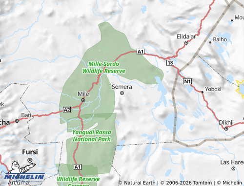 Mapa MICHELIN Afar - ViaMichelin
