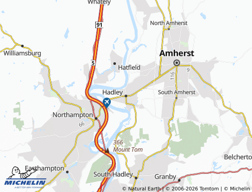 Mappa MICHELIN Hadley - ViaMichelin