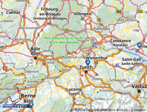 MICHELIN-Landkarte Zurzach - ViaMichelin