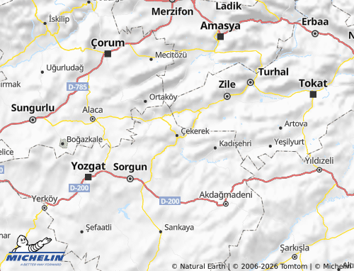 MICHELIN Çekerek map - ViaMichelin