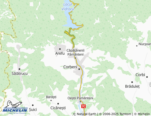 MICHELIN Căpățânenii Pământeni map - ViaMichelin