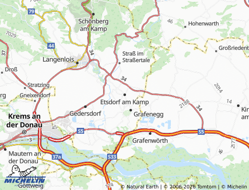 MICHELIN Etsdorf am Kamp map - ViaMichelin