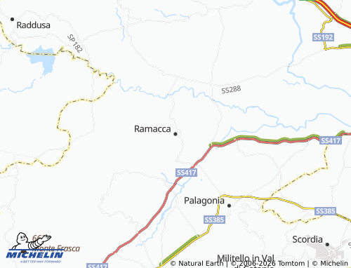 MICHELIN Ramacca map - ViaMichelin