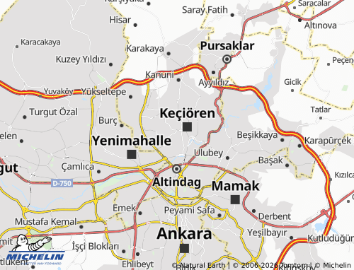 Mappa MICHELIN Çiçekli - ViaMichelin