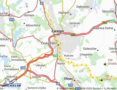 Mappa MICHELIN Český Těšín - ViaMichelin