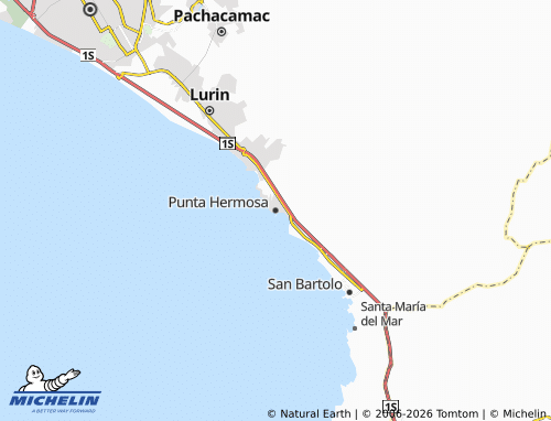 Carte MICHELIN Punta Hermosa - ViaMichelin