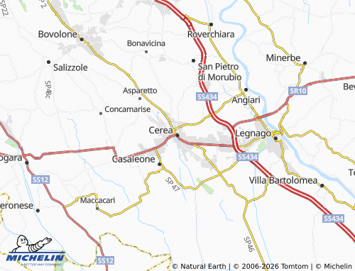Mapa MICHELIN Cerea - ViaMichelin