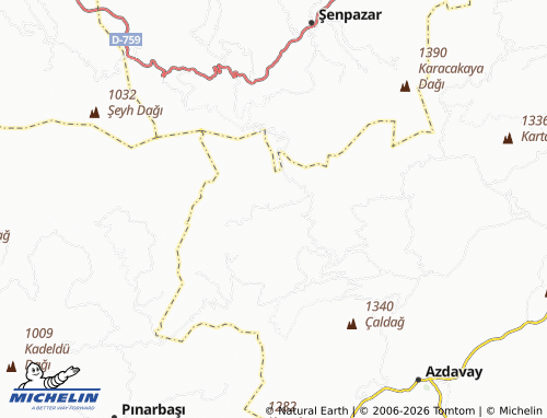 MICHELIN Zümrüt map - ViaMichelin