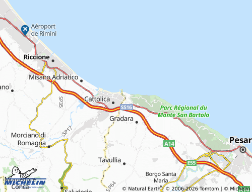 Mappa MICHELIN Gabicce Mare - ViaMichelin