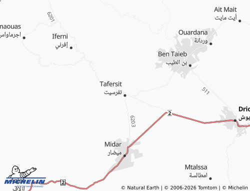 Mappa MICHELIN Tafarseet - ViaMichelin