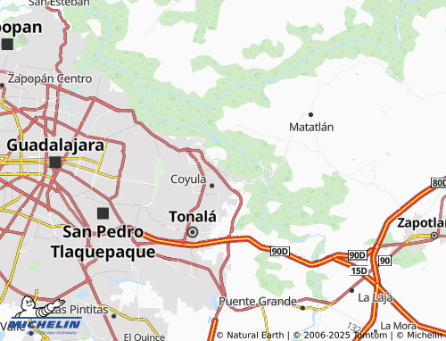 MICHELIN Unidad Habitacional Paseos de Santiago map - ViaMichelin