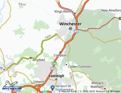 MICHELIN Compton End map - ViaMichelin