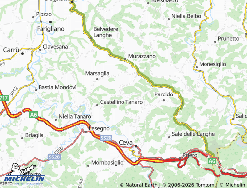 Mapa MICHELIN Langa - ViaMichelin