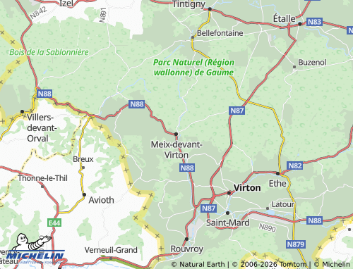 Kaart MICHELIN Meix-devant-Virton - ViaMichelin
