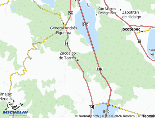 MICHELIN-Landkarte Cruz Verde - ViaMichelin