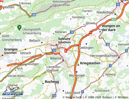 MICHELIN-Landkarte Zuchwil - ViaMichelin