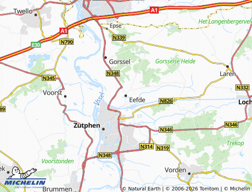 MICHELIN-Landkarte Eefde - ViaMichelin