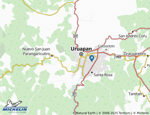 MICHELIN Lomas de Uruapan map - ViaMichelin