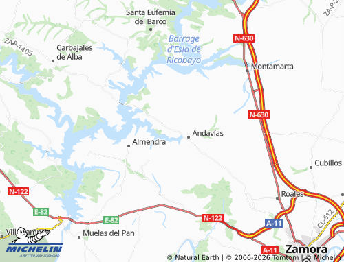 MICHELIN Palacios del Pan map - ViaMichelin