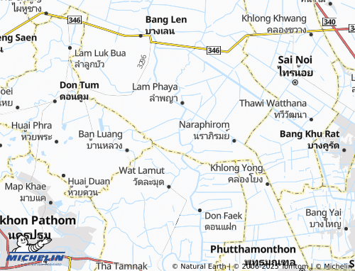 MICHELIN Bang Rakam map - ViaMichelin