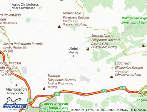 Carte MICHELIN Akrini - ViaMichelin