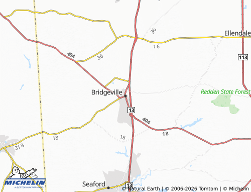 Carte MICHELIN Bridgeville - ViaMichelin