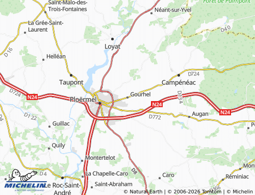 Mappa MICHELIN Gourhel - ViaMichelin