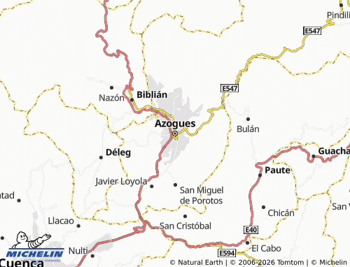Mapa MICHELIN Azogues - ViaMichelin